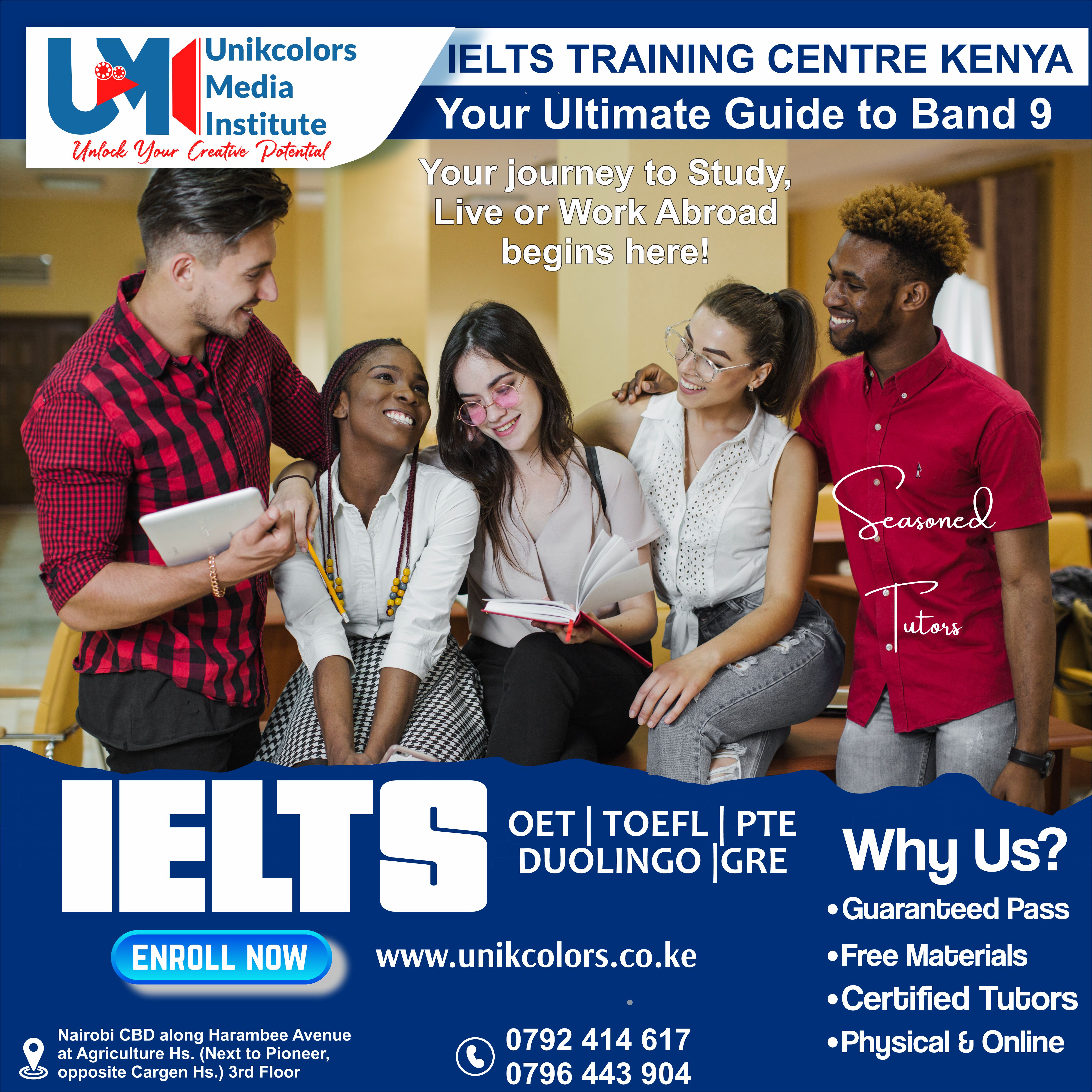 IELTS TRAINING CENTRE KENYA - IELTS PREPARATION | OET | TOEFL | PTE | GRE | DUOLINGO